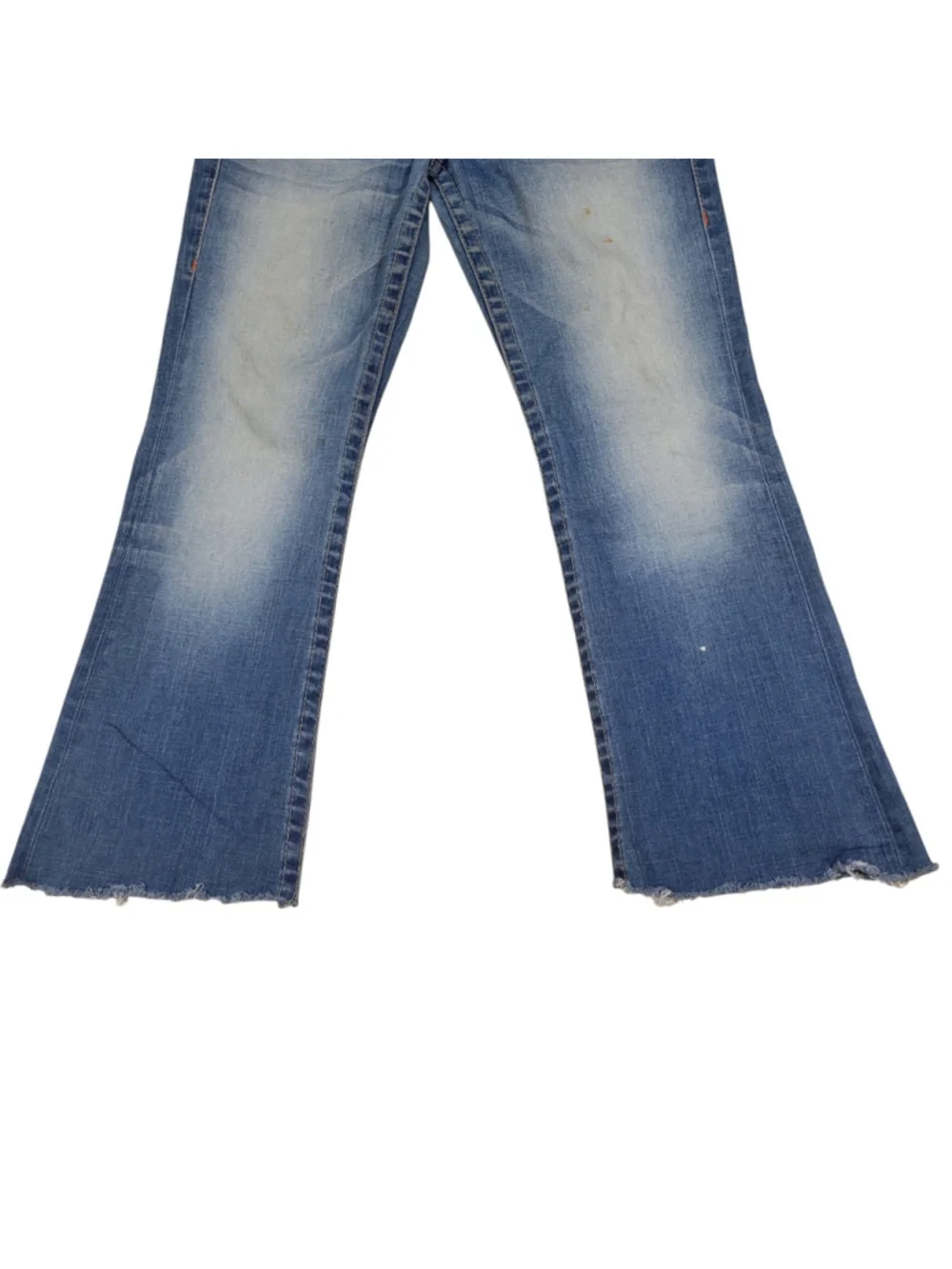 True Religion Bobby Men's Distressed Cut-Off Fray Ankle Blue Jeans Size 31/30